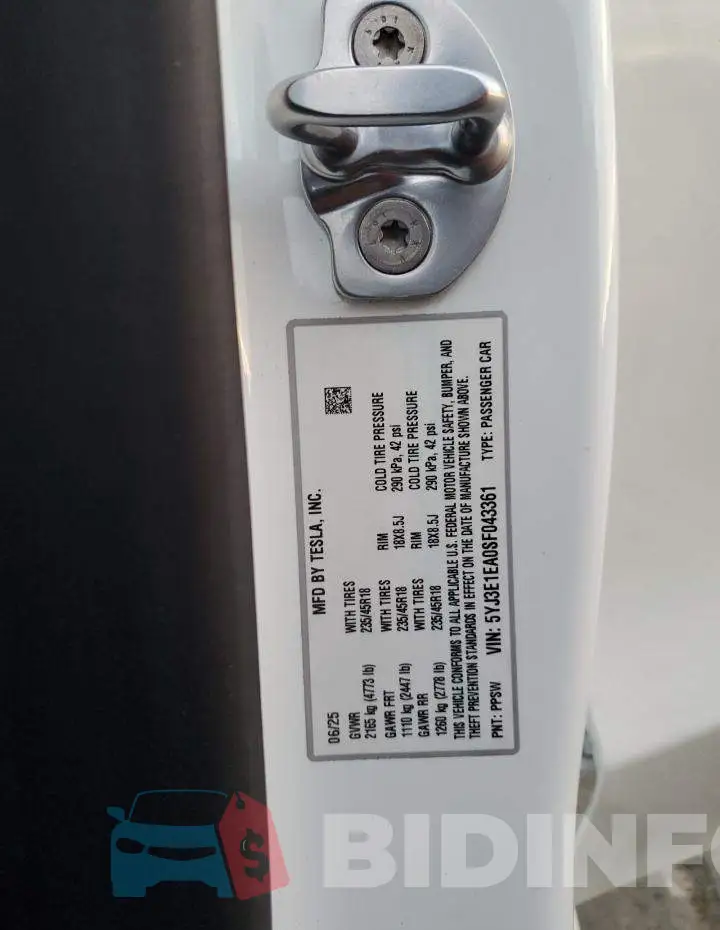 5YJ3E1EA0SF043361 Photo# 12