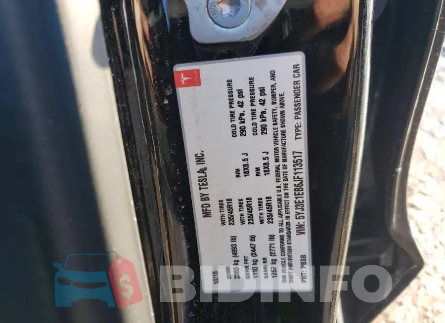 5YJ3E1EB6JF113517 Photo# 12