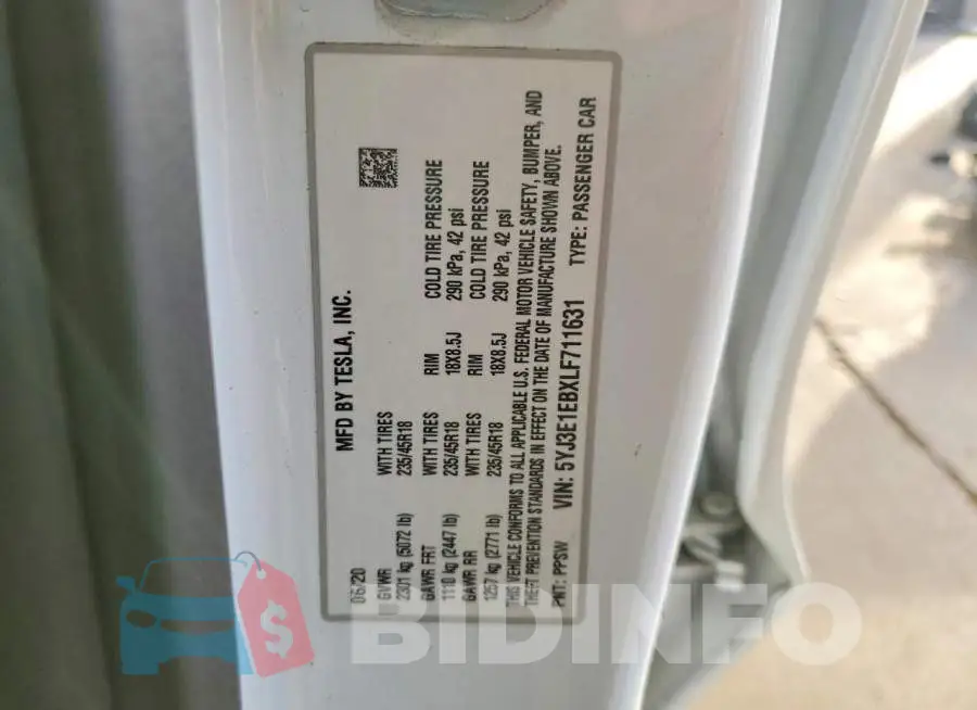 5YJ3E1EBXLF711631 Photo# 13