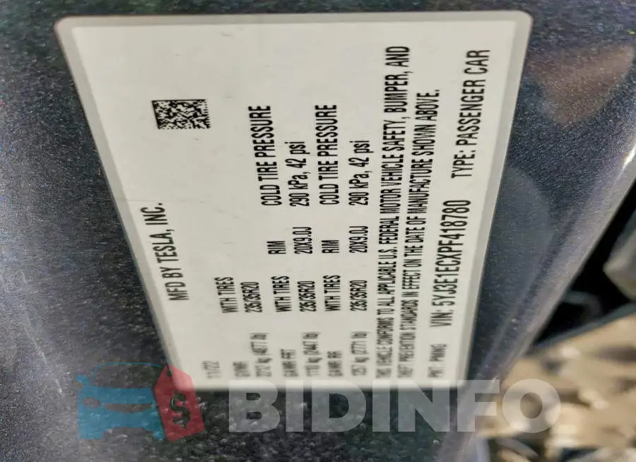 5YJ3E1ECXPF418780 Photo# 13