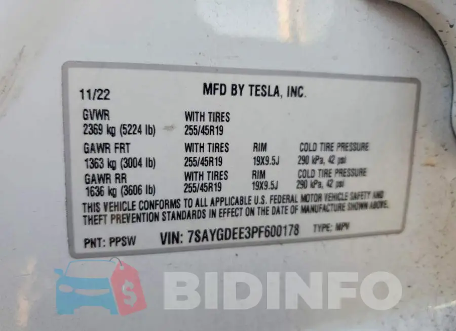 7SAYGDEE3PF600178 Photo# 13