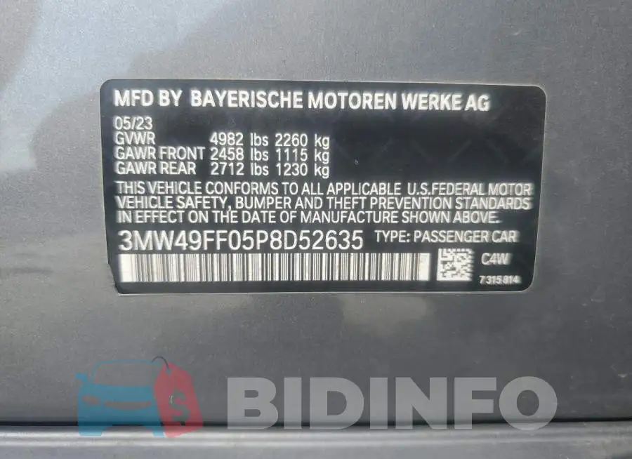3MW49FF05P8D52635 Photo# 12