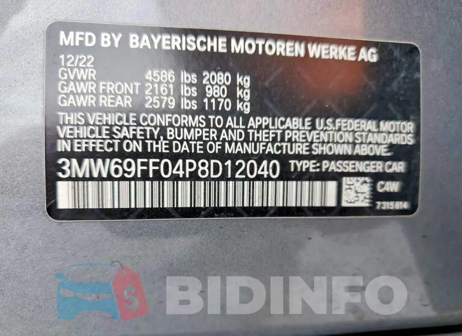 3MW69FF04P8D12040 Photo# 12
