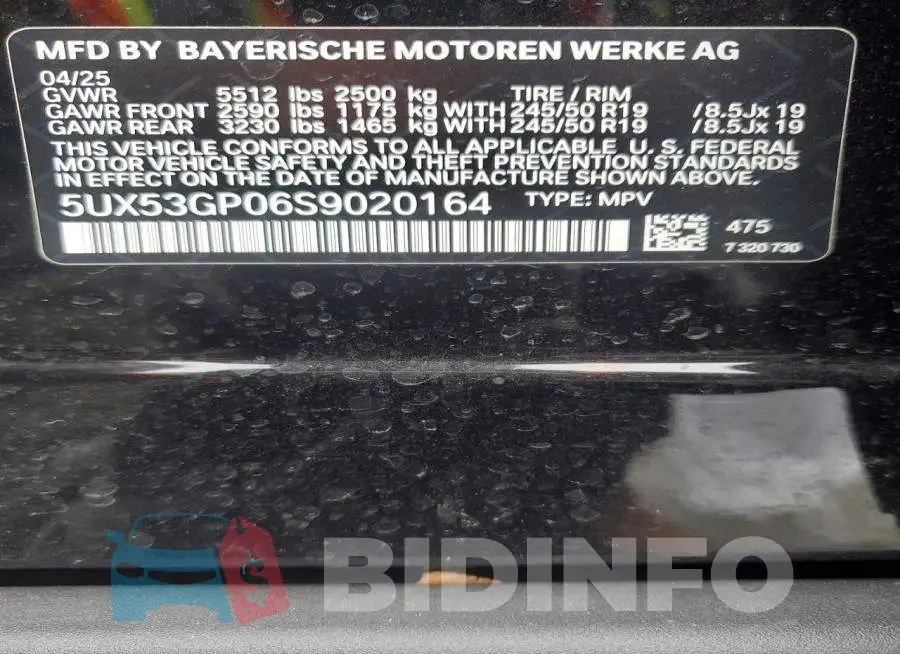 5UX53GP06S9020164 Photo# 13