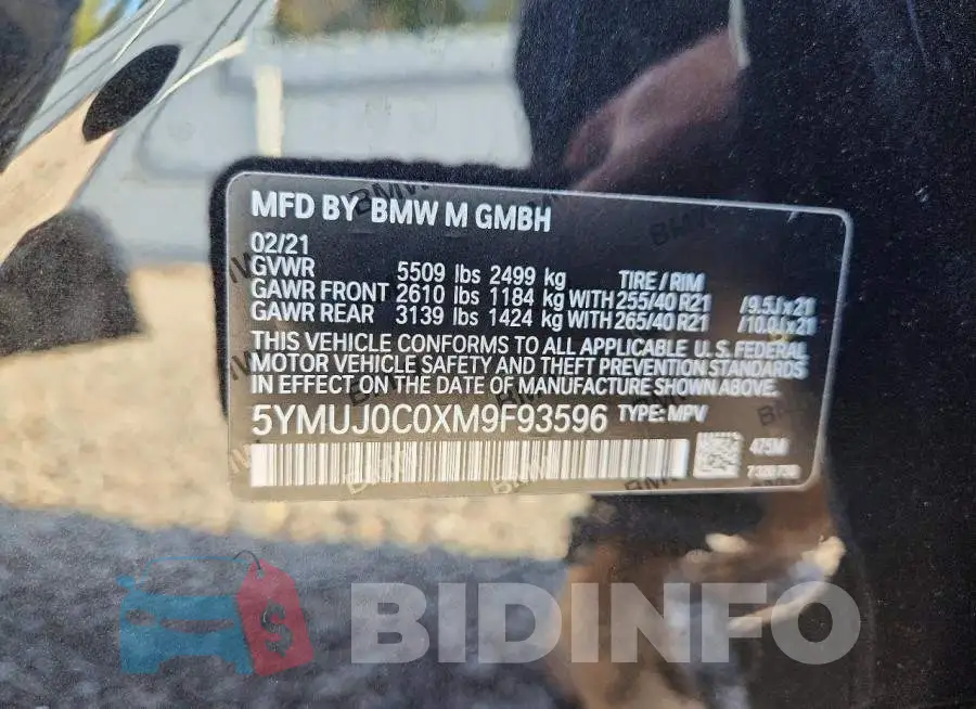 5YMUJ0C0XM9F93596 Photo# 14