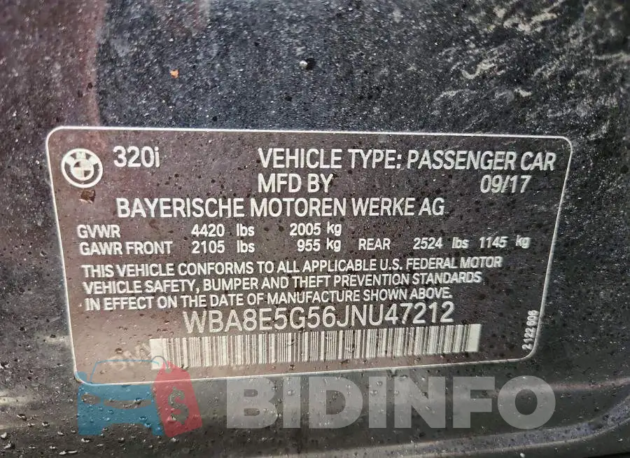 WBA8E5G56JNU47212 Photo# 13