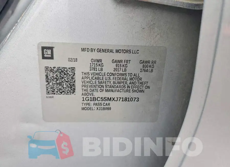 1G1BC5SMXJ7181073 Photo# 13