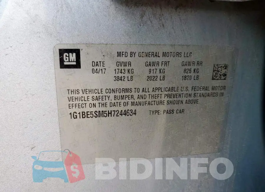 1G1BE5SM5H7244634 Photo# 13