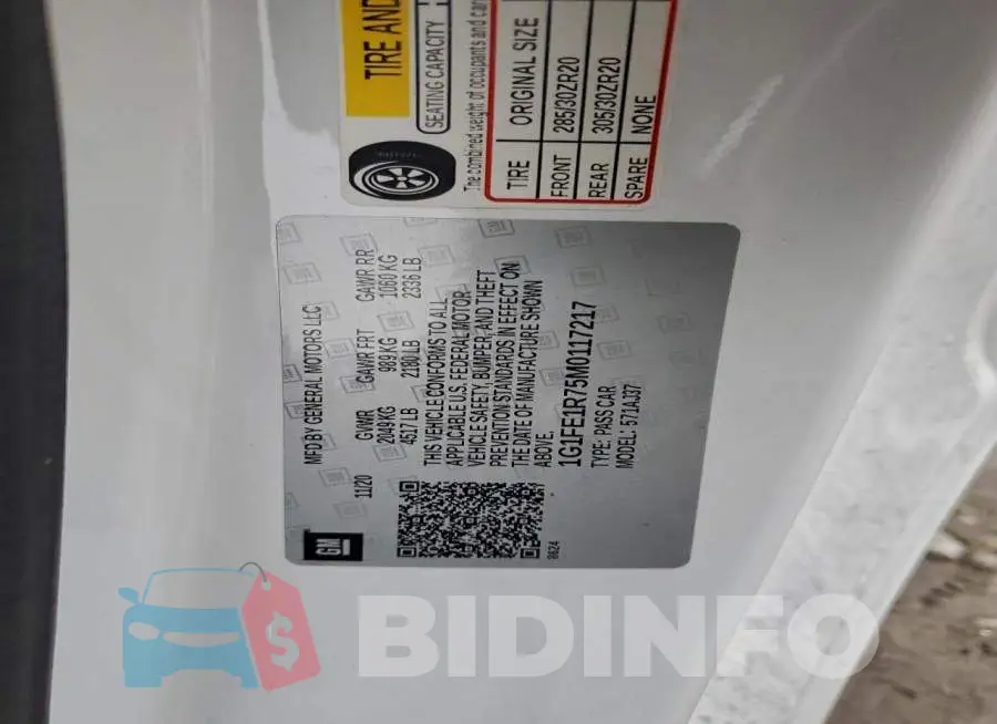 1G1FE1R75M0117217 Photo# 12