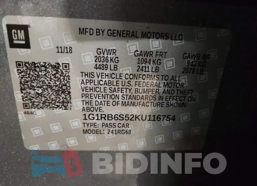 1G1RB6S52KU116754 Photo# 12