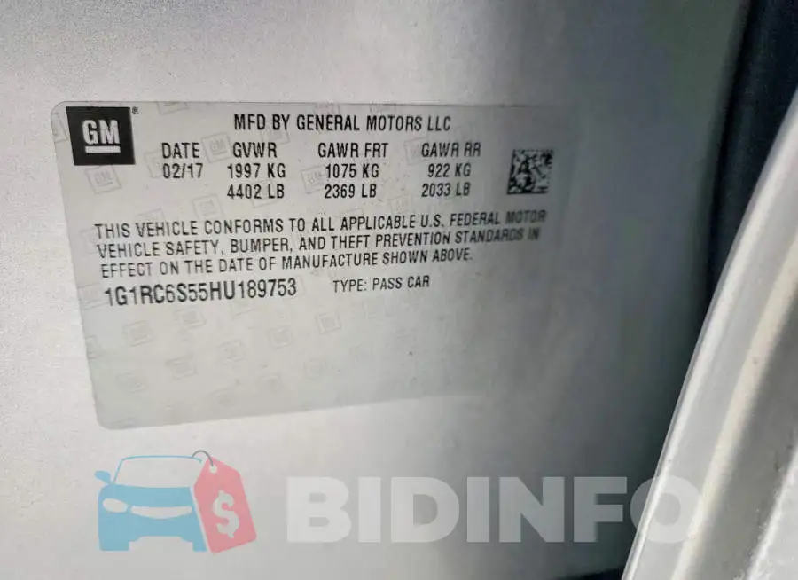 1G1RC6S55HU189753 Photo# 12