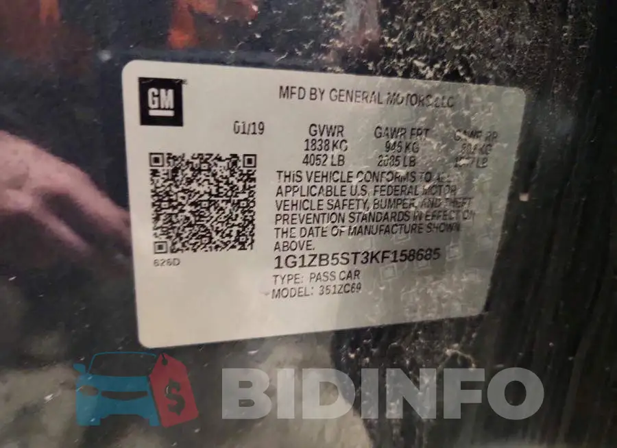 1G1ZB5ST3KF158685 Photo# 13