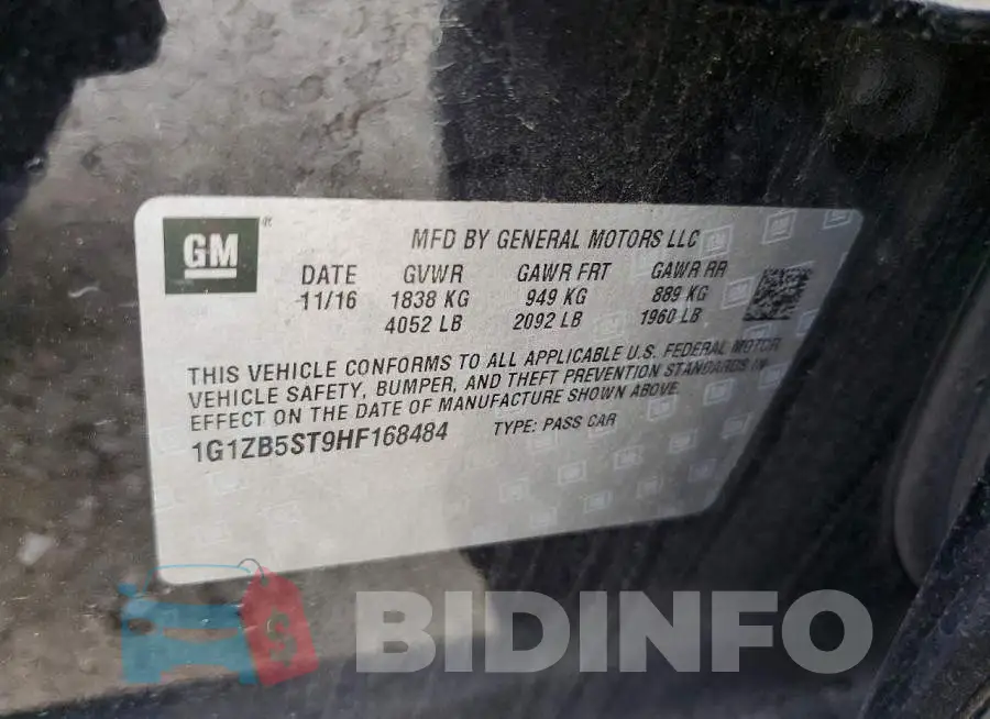 1G1ZB5ST9HF168484 Photo# 12