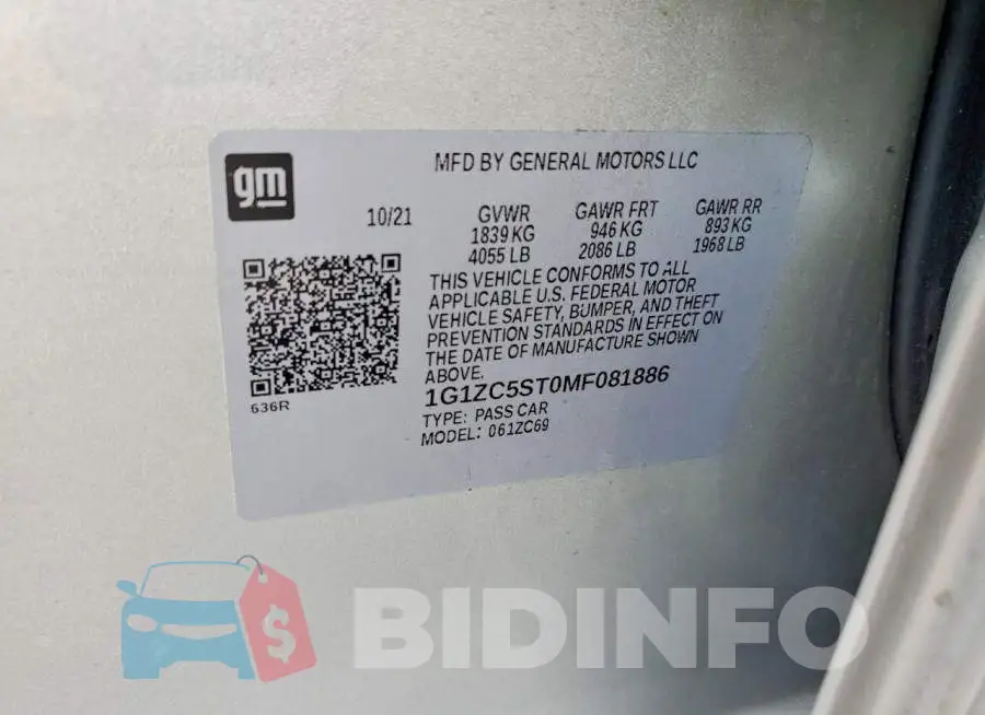 1G1ZC5ST0MF081886 Photo# 12