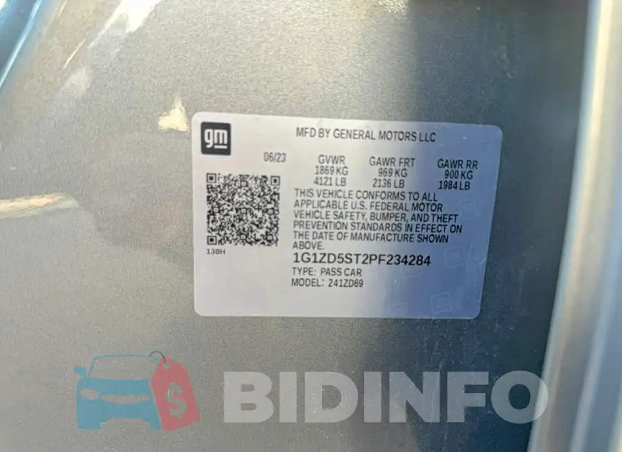 1G1ZD5ST2PF234284 Photo# 10