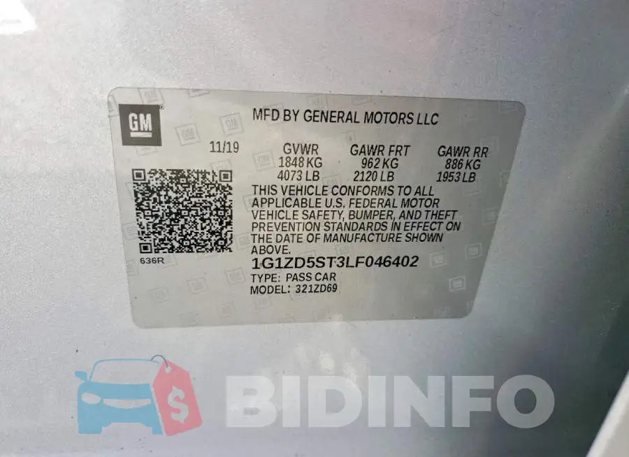 1G1ZD5ST3LF046402 Photo# 12