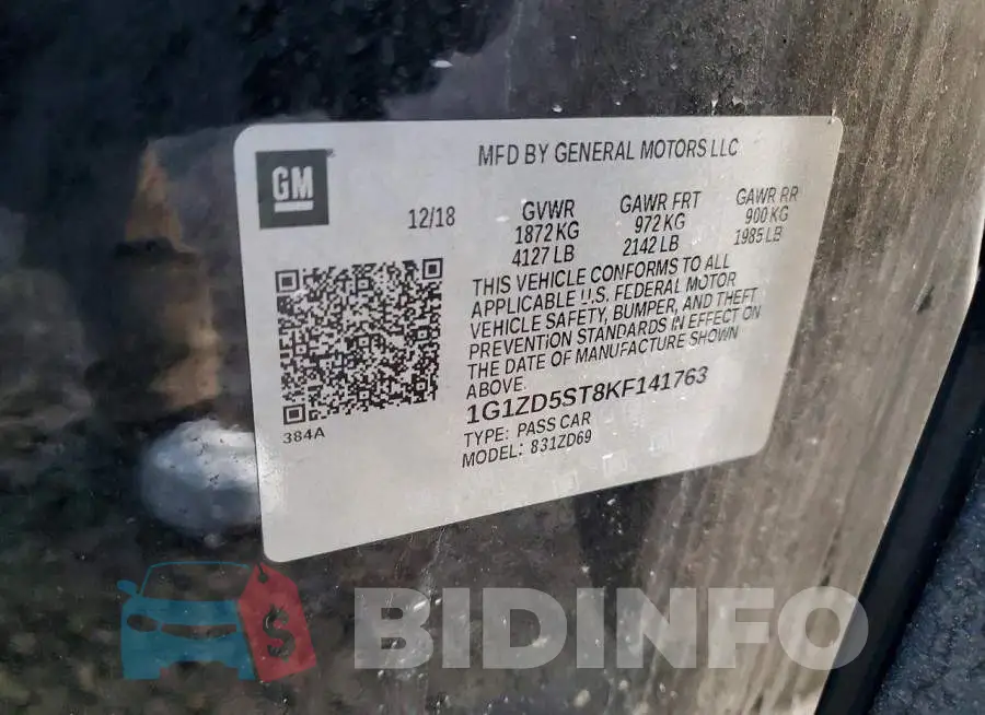 1G1ZD5ST8KF141763 Photo# 12