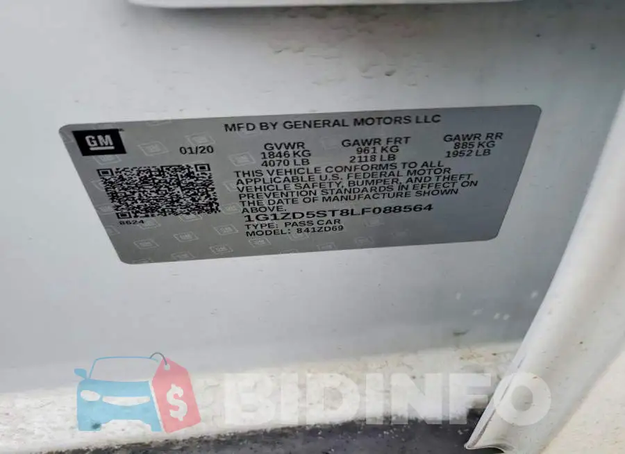1G1ZD5ST8LF088564 Photo# 12