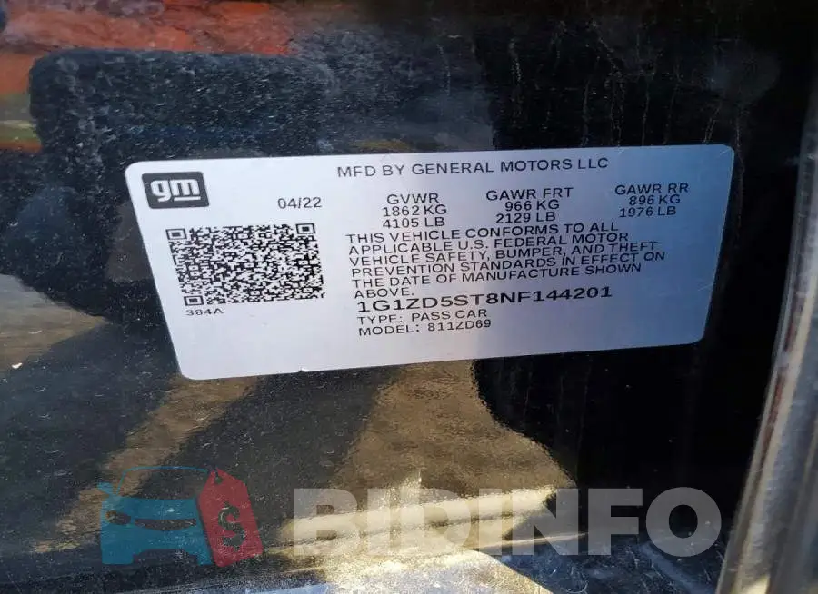 1G1ZD5ST8NF144201 Photo# 13