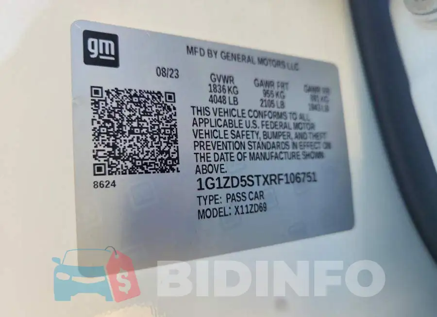 1G1ZD5STXRF106751 Photo# 12