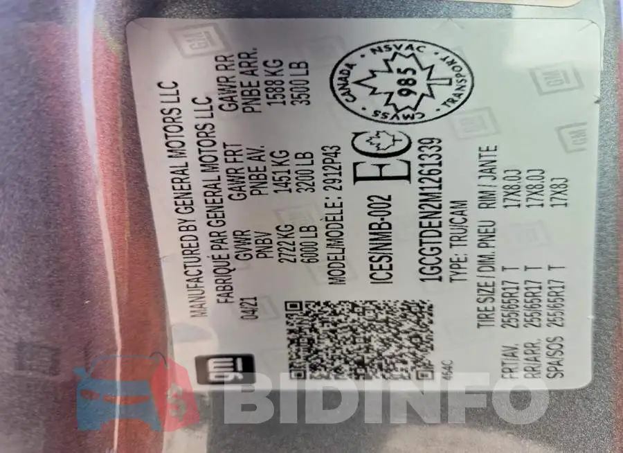 1GCGTDEN2M1261339 Photo# 12