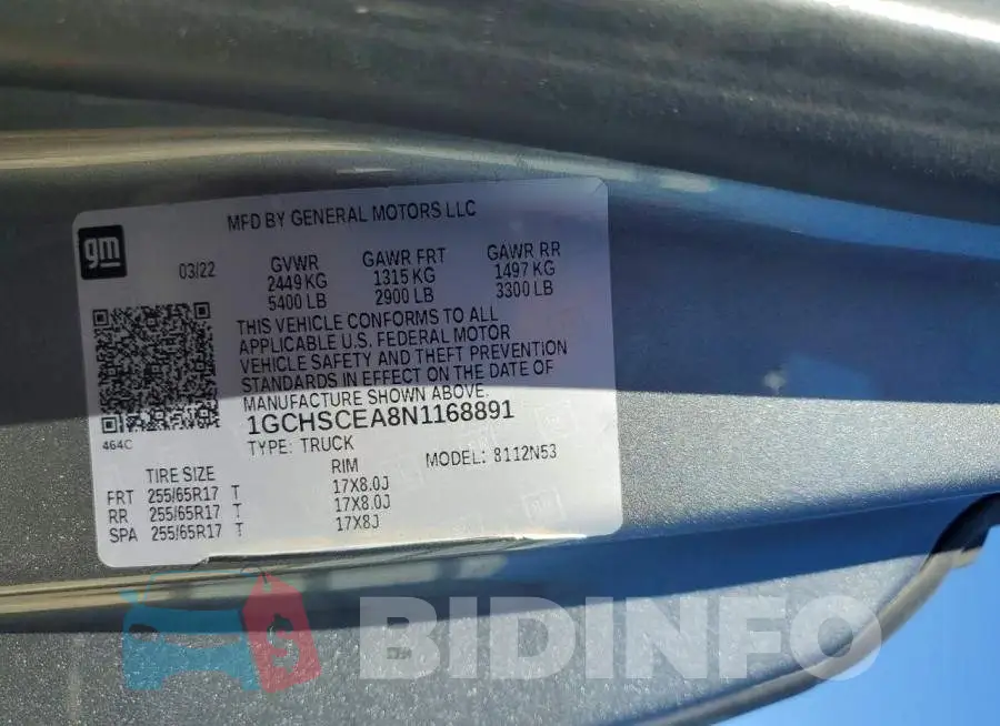 1GCHSCEA8N1168891 Photo# 12