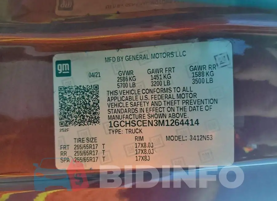 1GCHSCEN3M1264414 Photo# 12
