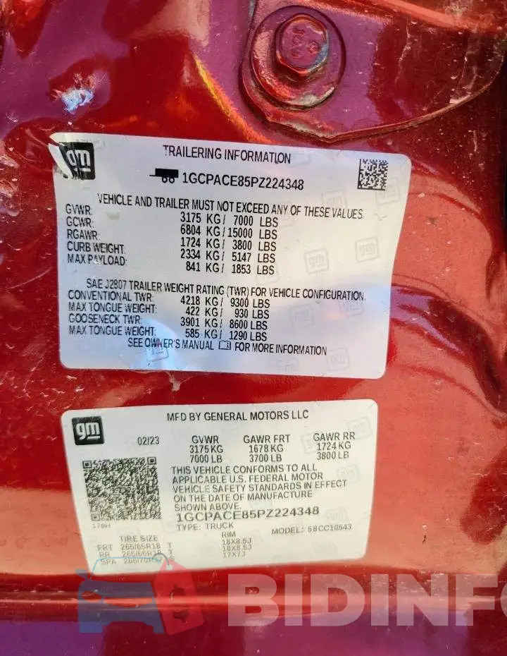 1GCPACE85PZ224348 Photo# 12