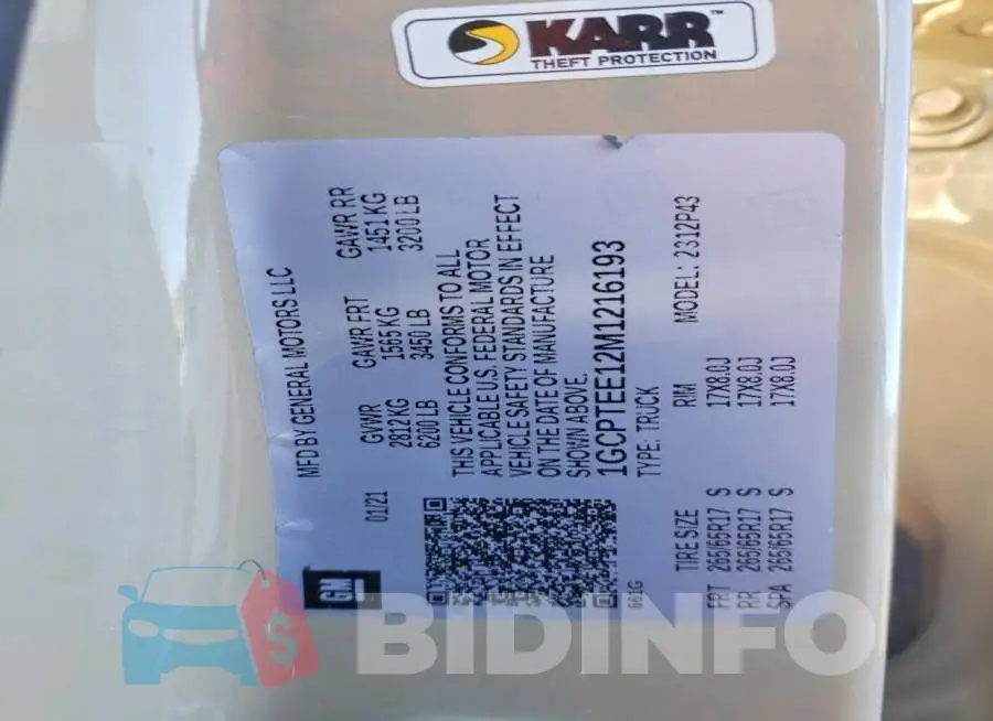 1GCPTEE12M1216193 Photo# 12