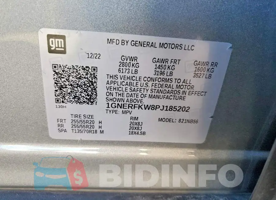 1GNERFKW8PJ185202 Photo# 13