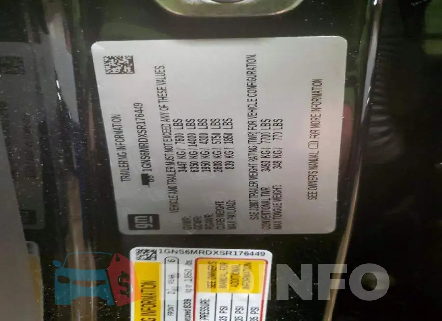 1GNS6MRDXSR176449 Photo# 14