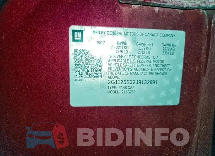2G1125S32J9132891 Photo# 13