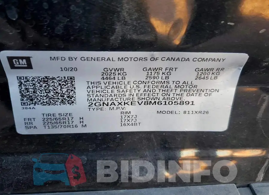 2GNAXKEV8M6105891 Photo# 13