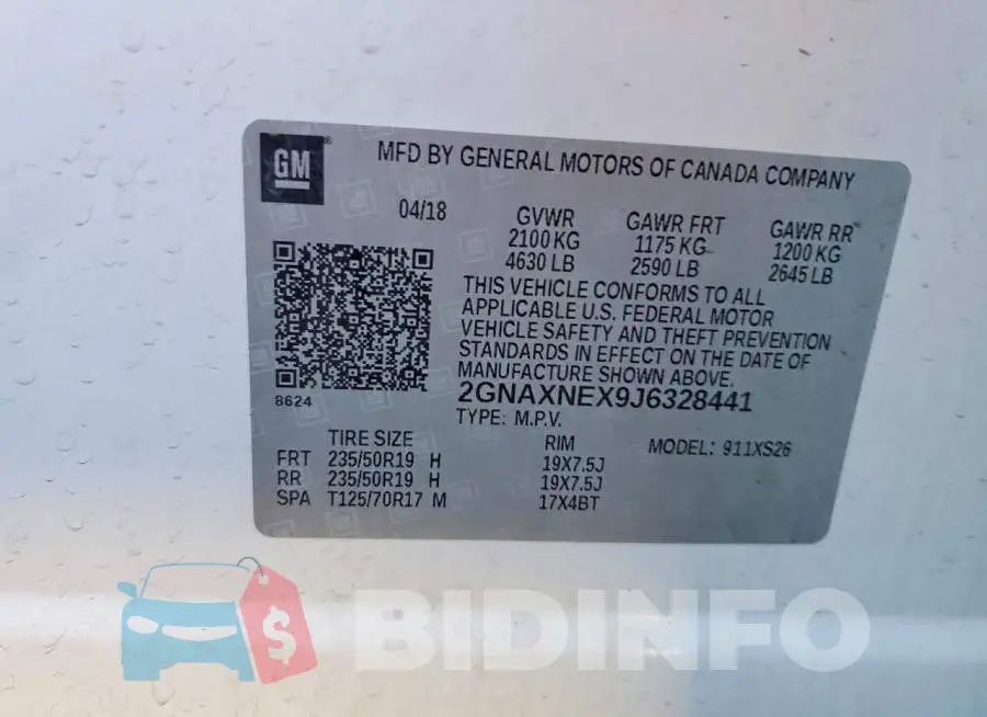 2GNAXNEX9J6328441 Photo# 13