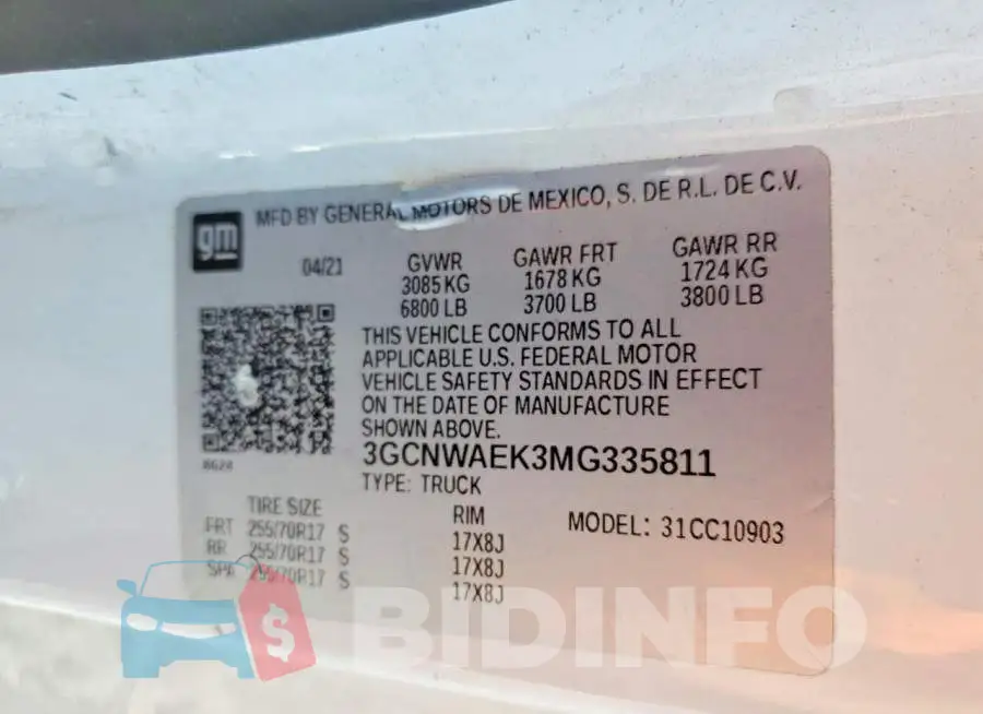 3GCNWAEK3MG335811 Photo# 12