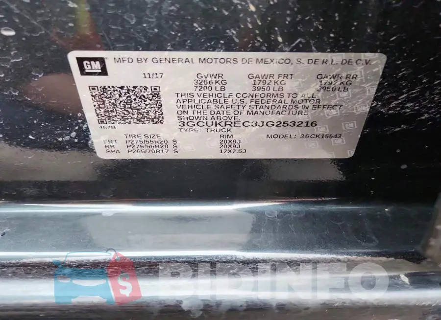 3GCUKREC3JG253216 Photo# 12