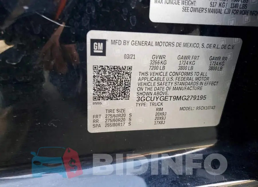 3GCUYGET9MG279195 Photo# 12