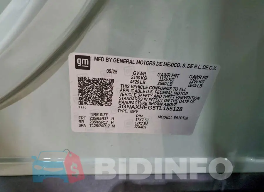 3GNAXHEG5TL155128 Photo# 13