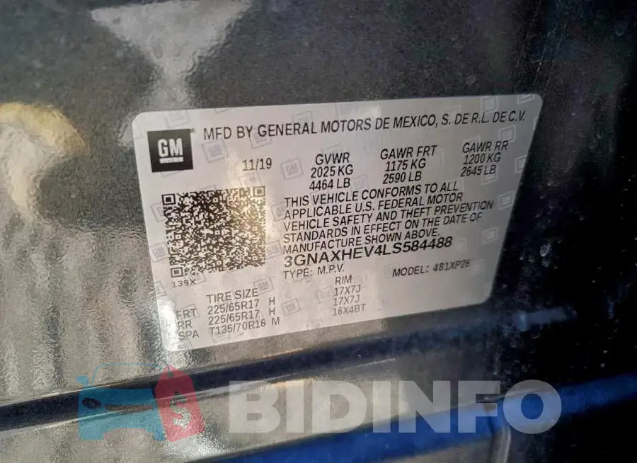3GNAXHEV4LS584488 Photo# 13