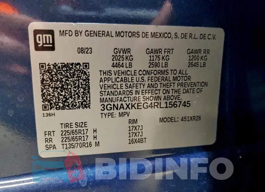 3GNAXKEG4RL156745 Photo# 13