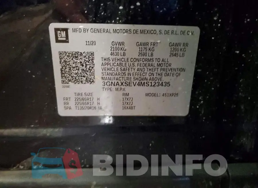 3GNAXSEV4MS123435 Photo# 14