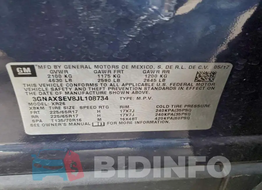 3GNAXSEV8JL108734 Photo# 13