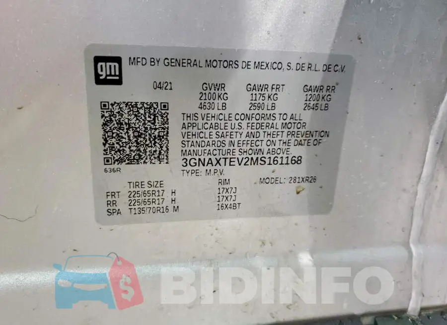 3GNAXTEV2MS161168 Photo# 13