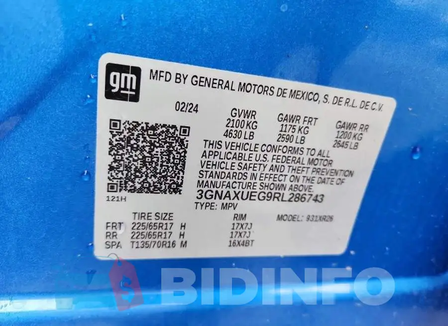 3GNAXUEG9RL286743 Photo# 13