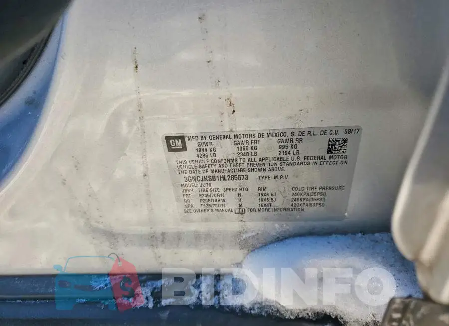 3GNCJKSB1HL285673 Photo# 14