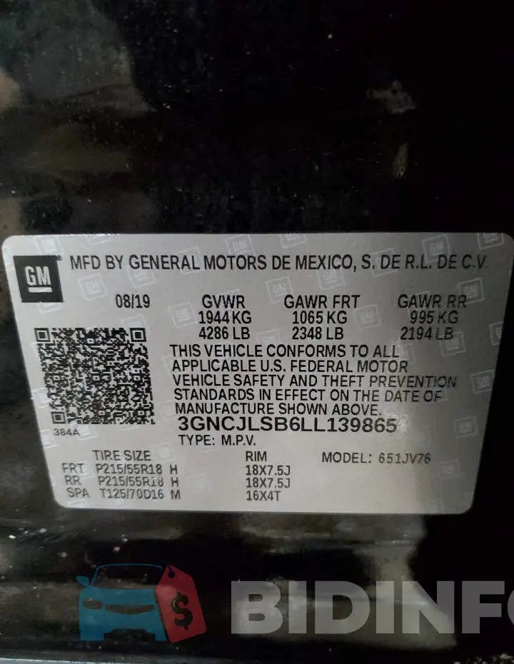 3GNCJLSB6LL139865 Photo# 14