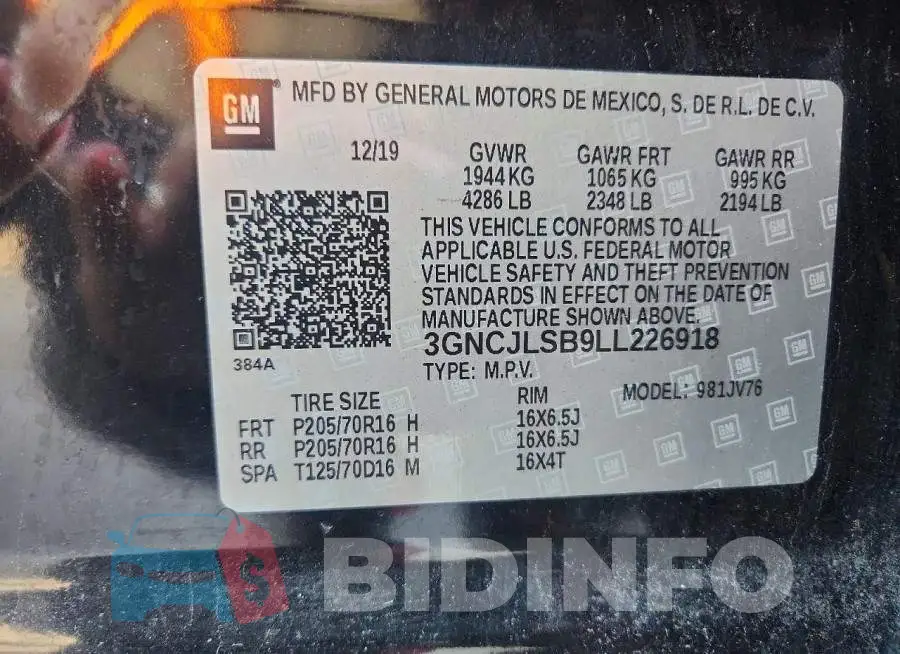 3GNCJLSB9LL226918 Photo# 12