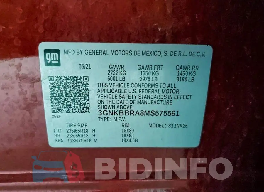 3GNKBBRA8MS575561 Photo# 12