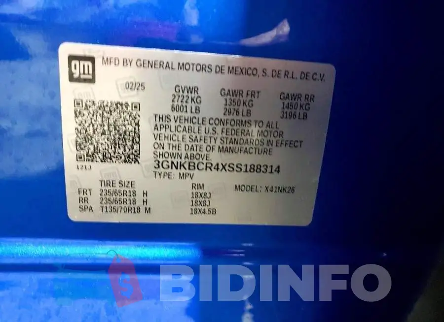 3GNKBCR4XSS188314 Photo# 13