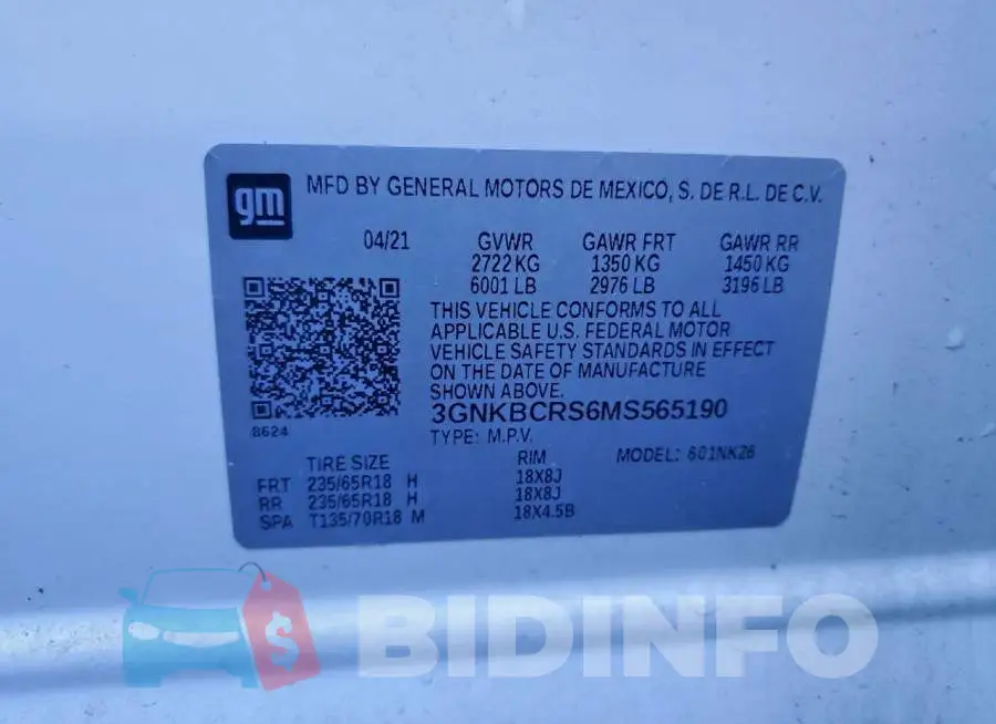 3GNKBCRS6MS565190 Photo# 13